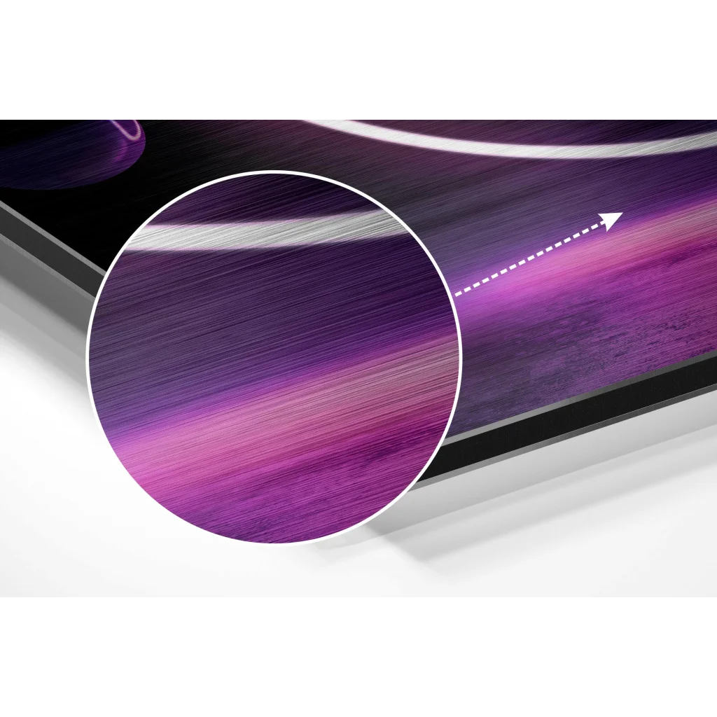 glass wall art Bubbles Brushed Aluminium Dibond Wall Art