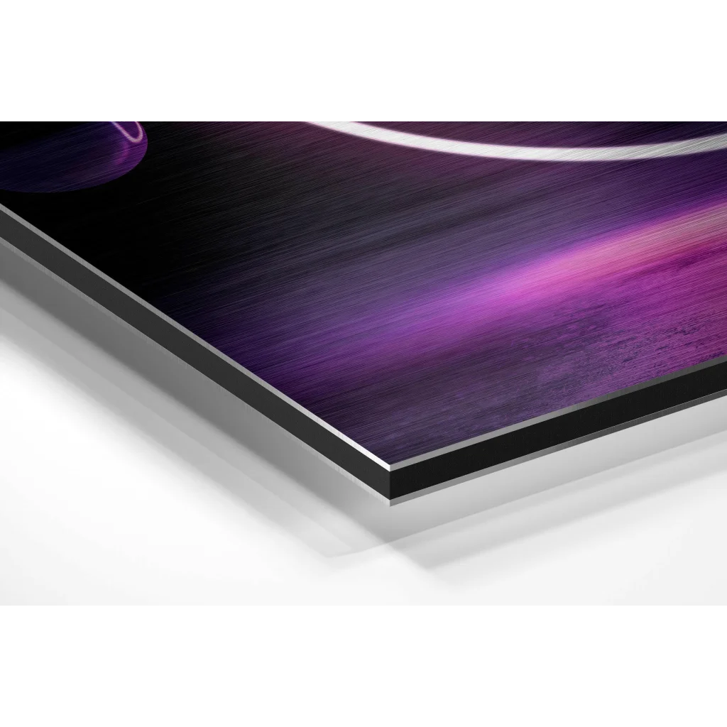 Glass Wall Art Bubbles Brushed Aluminium Dibond Wall Art