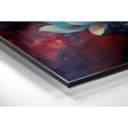 Vibrant Buddha Abstract Art on Brushed Aluminium Dibond | Glass Wall Art Print | vintageantiquesgifts.com
