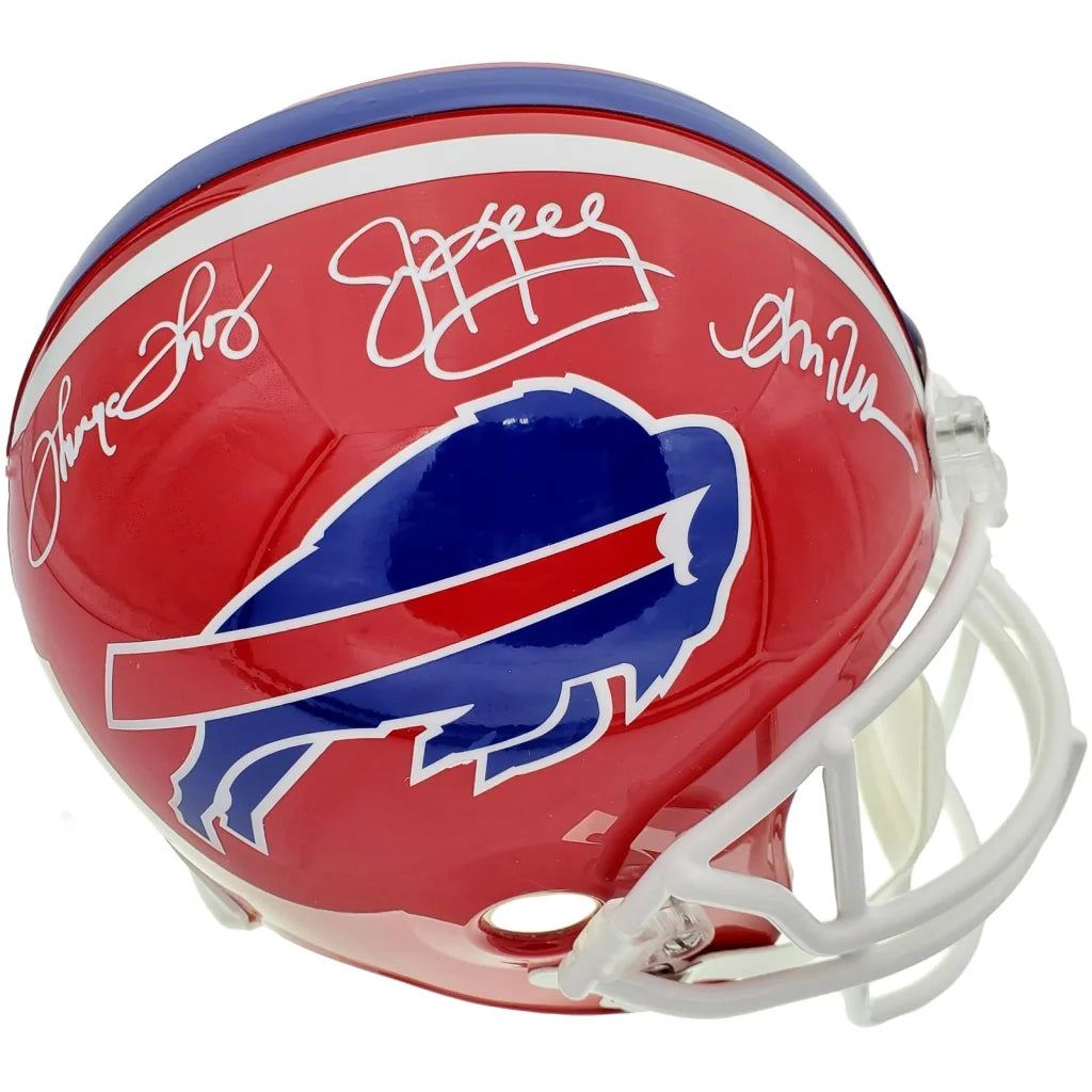 Buffalo Bills replica helmet autographed by Jim Kelly