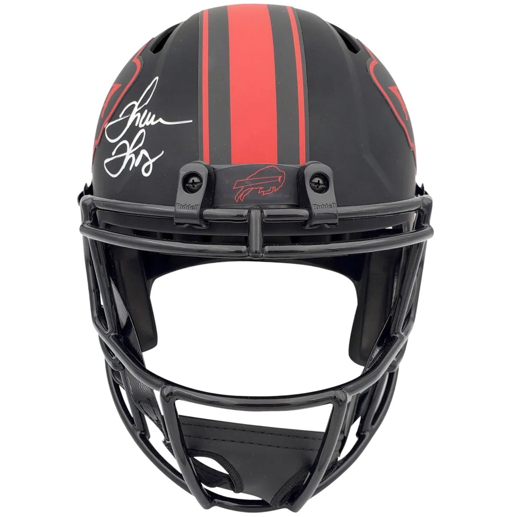 Autographed Buffalo Bills replica helmet with Jim Kelly signature