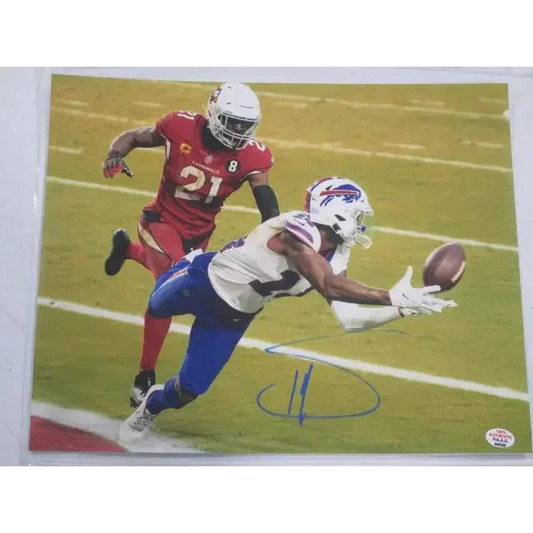 Buffalo Bills signed autographed 8x10 diving catch photo with COA and defender in pursuit