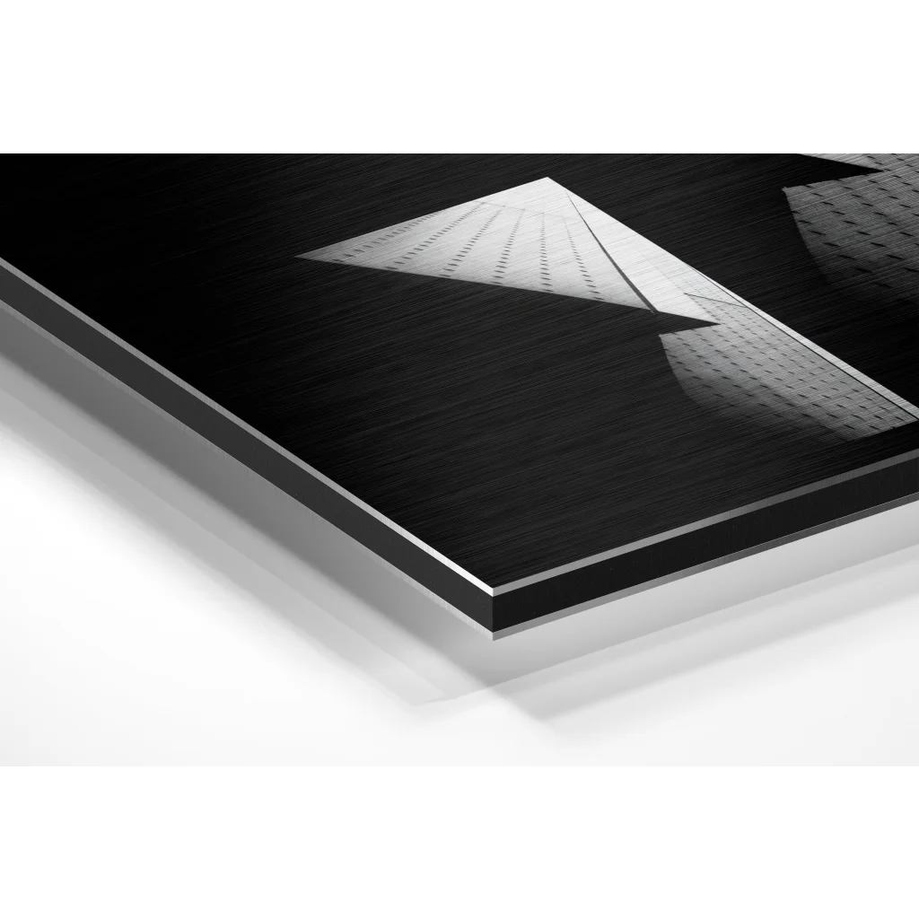 Stunning Geometric Brushed Aluminium Dibond Wall Art Print | Glass Wall Art Print | vintageantiquesgifts.com