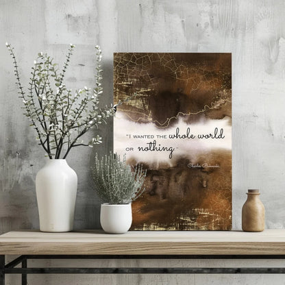 Bukowski Quote Insigne Aluminum Prints for Bold Walls | Glass Wall Art Print | vintageantiquesgifts.com