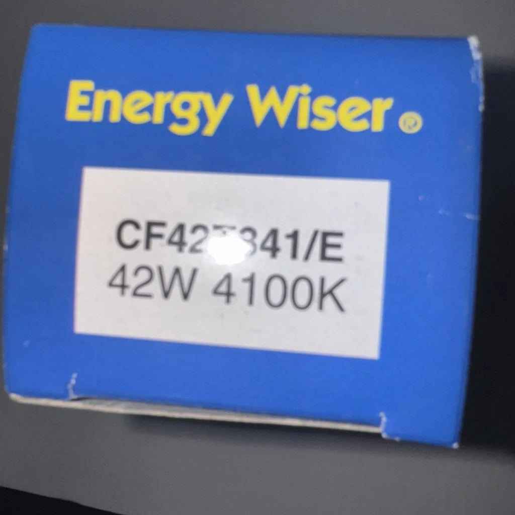 Bulbrite CF42T835/E 42W dimmable triple 4-pin CFL bulb, blue box with cf42341/e label