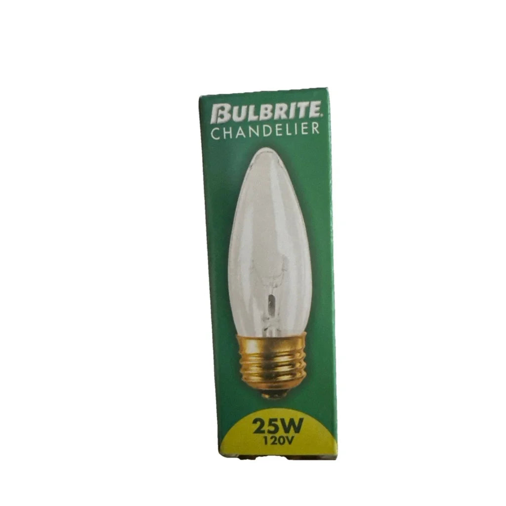 Bulbrite chandelier 25W 120V clear torpedo standard base bulb