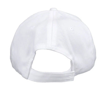 Burris Comics Classic Six Panel Twill Cap in white with mesh back