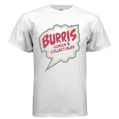 Safety green Burris Comics retro speech bubble t-shirt