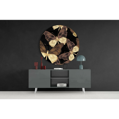 Stunning butterfly tempered glass art in vibrant colors