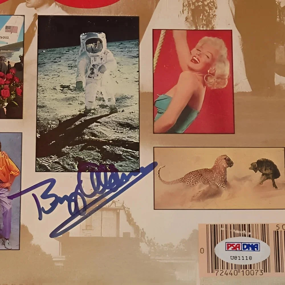 Buzz Aldrin autographed Life Magazine Apollo 11 poster in blue spacesuit