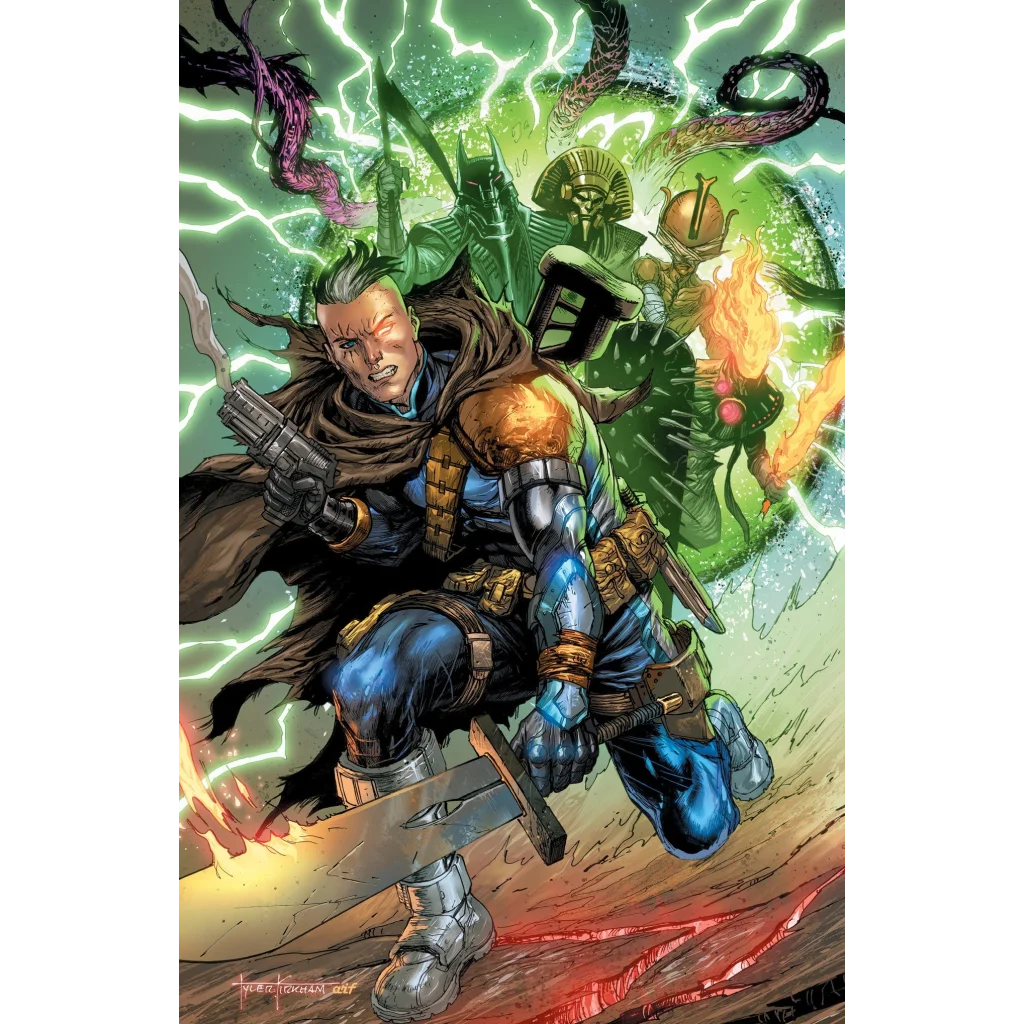 Marvel Comics Cable #5 Tyler Kirkham Exclusive Virgin comic cover with green lightning