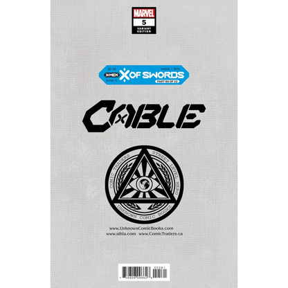 Marvel comics CABLE #5 Tyler Kirkham exclusive virgin back cover art