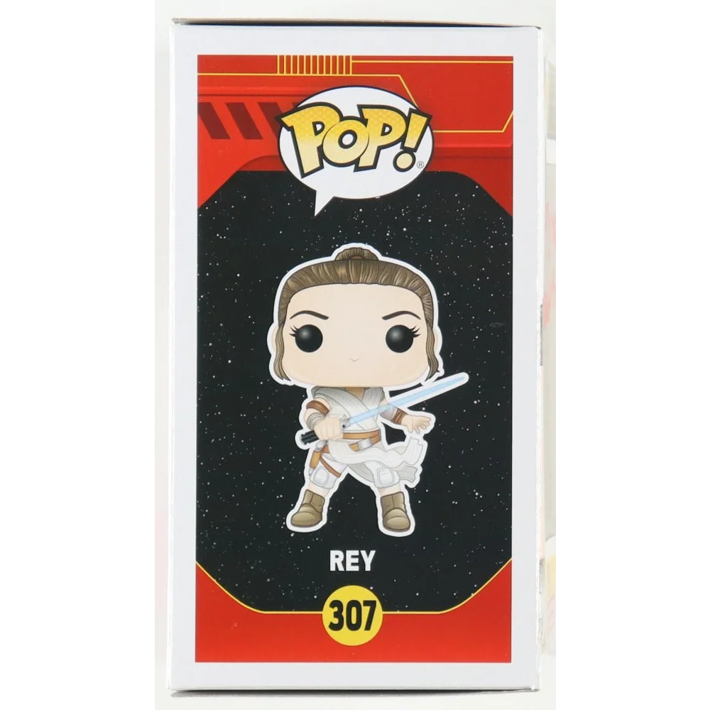 Star Wars Cailey Fleming Funko Pop Rey figure with lightsaber and heart drawing