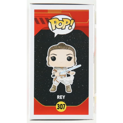 Star Wars Cailey Fleming Funko Pop Rey figure with lightsaber and heart drawing