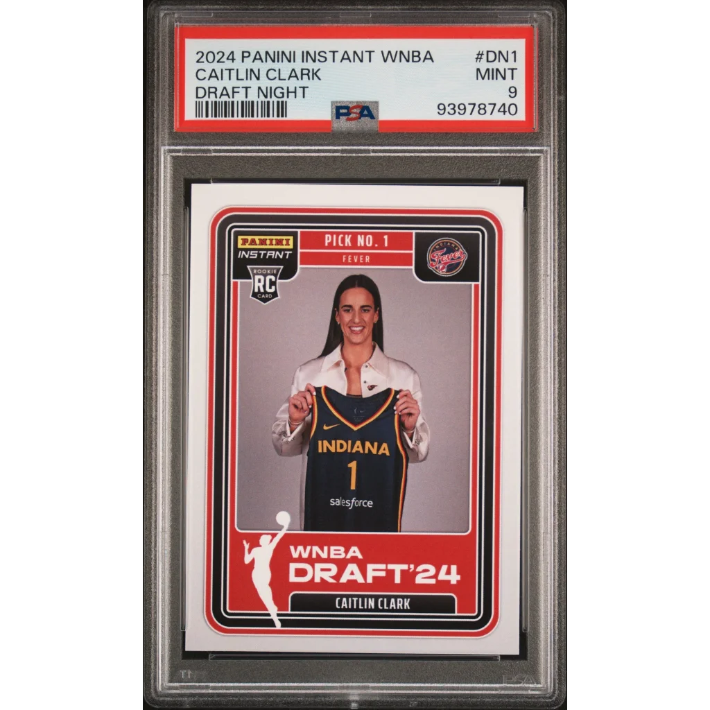 2024 Panini Instant WNBA Caitlin Clark Rookie Card Indiana Fever Draft Night PSA graded