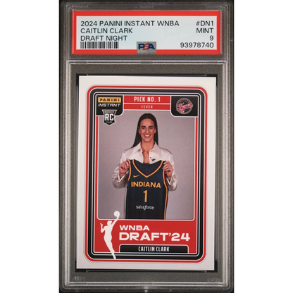 2024 Panini Instant WNBA Caitlin Clark Rookie Card Indiana Fever Draft Night PSA graded