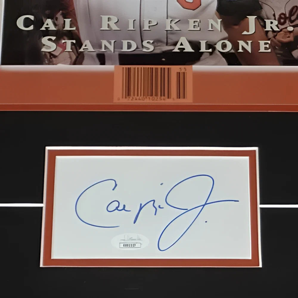 Cal Ripken Jr. deluxe framed 11x14 autographed poster