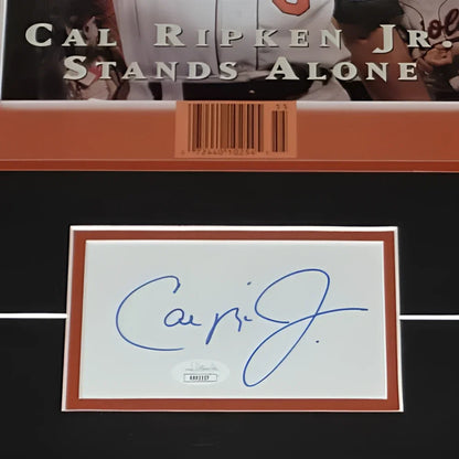 Cal Ripken Jr. deluxe framed 11x14 autographed poster