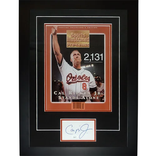 Cal Ripken Jr. autographed 11x14 poster deluxe framed with JSA