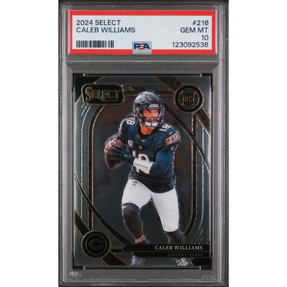 Caleb Williams PSA 10 Gem Mint 2024 Panini Select Jersey Football Card