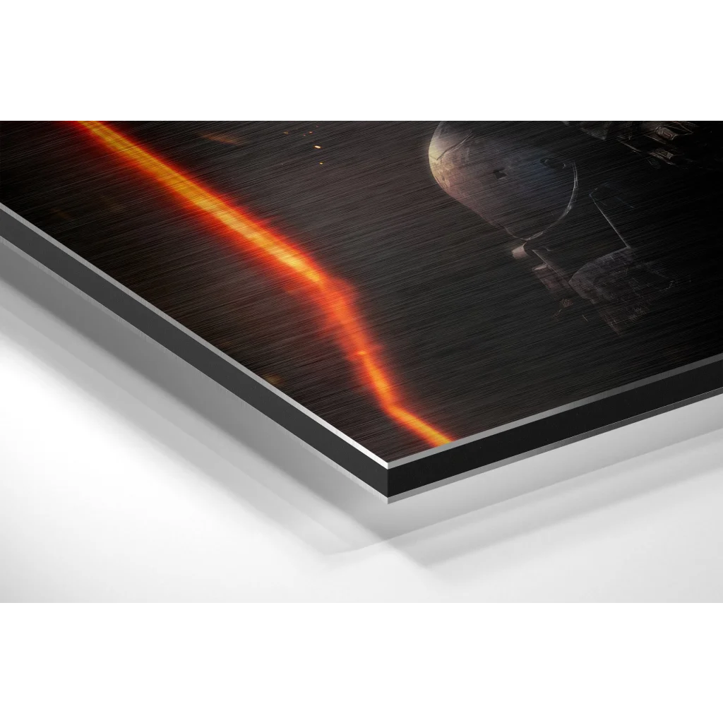Star Wars Brushed Aluminium Dibond Canvas Print | Glass Wall Art Print | vintageantiquesgifts.com