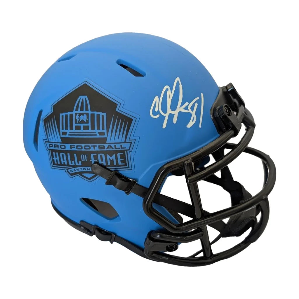 Calvin Johnson Signed Fame Rave Riddell Mini Helmet with Beckett | Creative Sports | vintageantiquesgifts.com