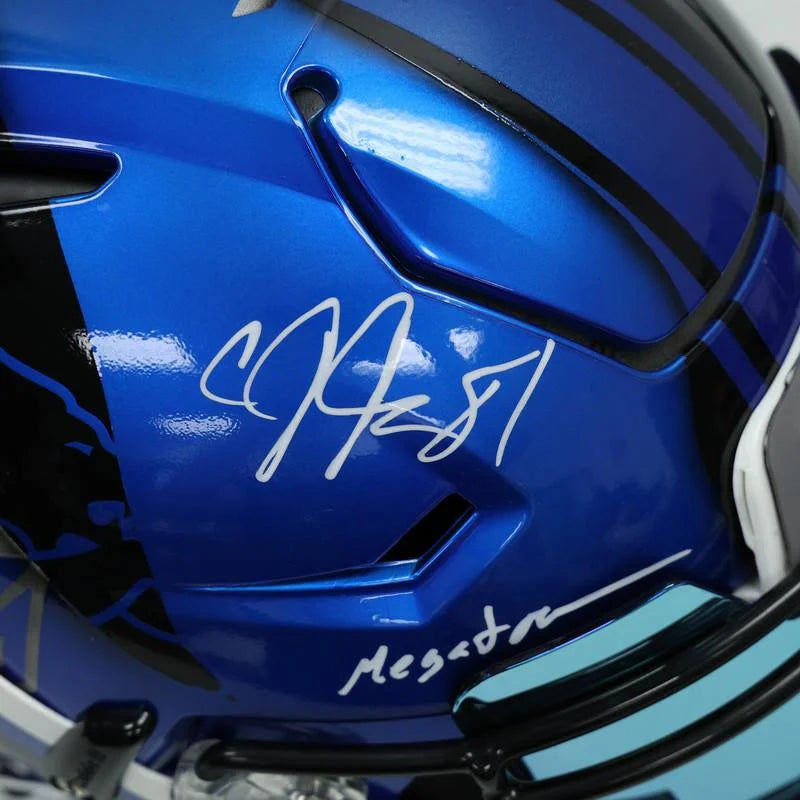 Calvin Johnson autographed Lions Speedflex helmet inscribed Megatron Schwartz Sports COA
