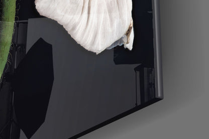 Dried White Poppy Stem Glass Wall Art