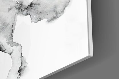 Ink Smoke Galloping Horse Glass Wall Art