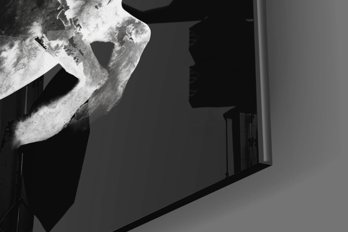 Rearing Smoke Horse Glass Wall Art