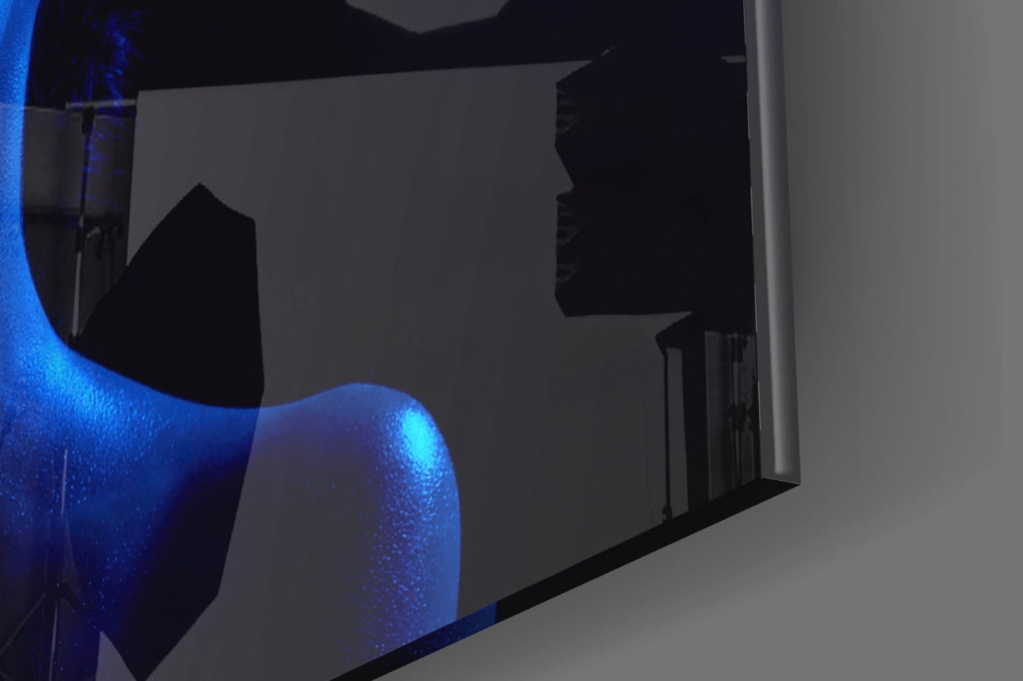 Neon Duotone Woman Glass Wall Art
