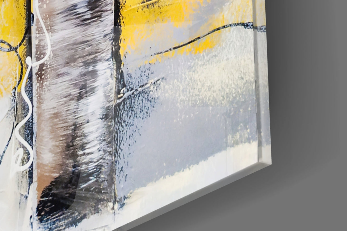 Urban Collage Circles Abstract Glass Wall Art