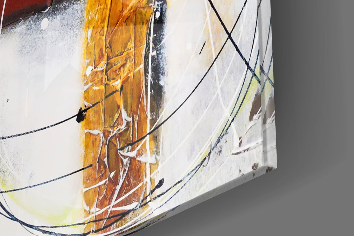 Layered Rings Warm Abstract Glass Wall Art