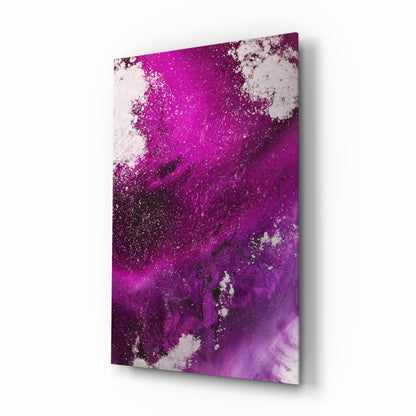 Magenta Fuchsia Fluid Abstract Glass Wall Art