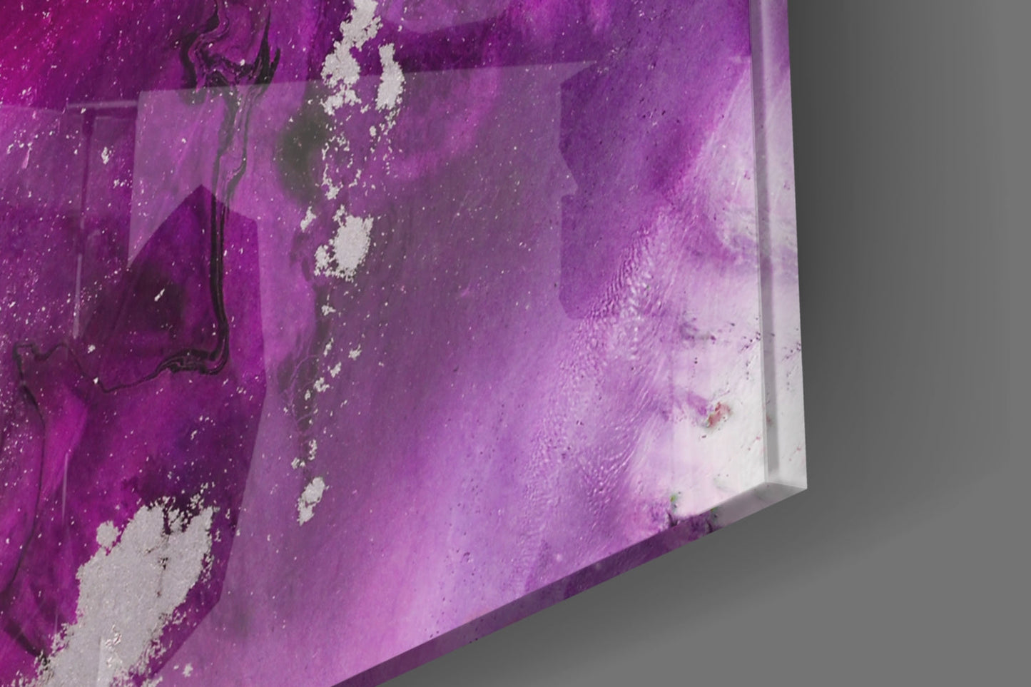 Magenta Fuchsia Fluid Abstract Glass Wall Art