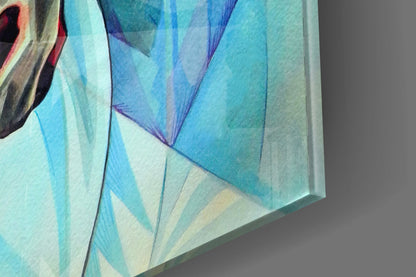 Vibrant Cubist Horse Glass Wall Art