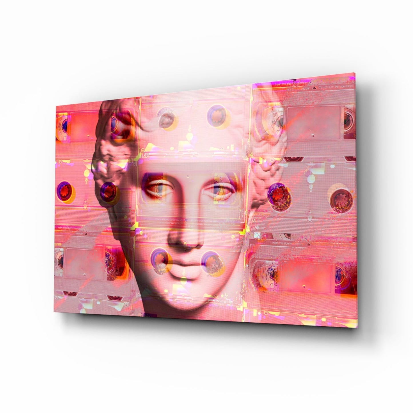 Pink Vaporwave Venus Glass Wall Art