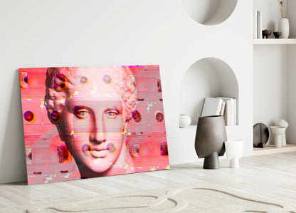 Pink Vaporwave Venus Glass Wall Art