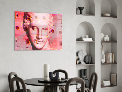 Pink Vaporwave Venus Glass Wall Art