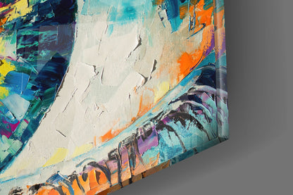 Palette Knife Painted Colorful Eye Glass Wall Art