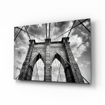 Bridge Arches Upward View Glass Wall Art