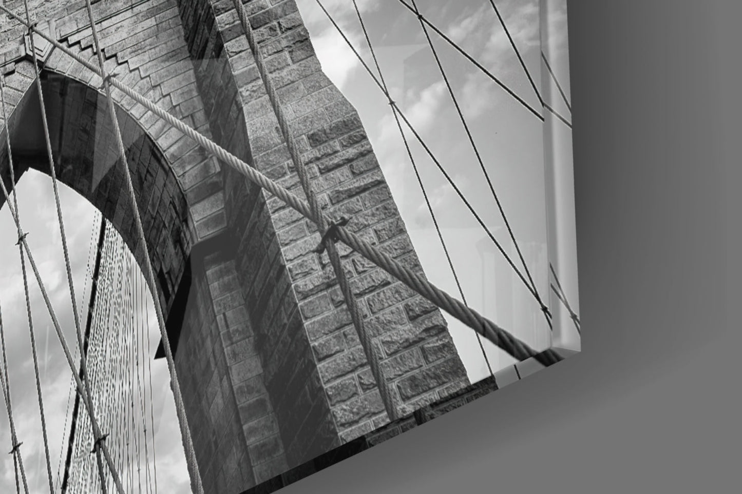 Bridge Arches Upward View Glass Wall Art