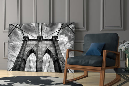 Bridge Arches Upward View Glass Wall Art