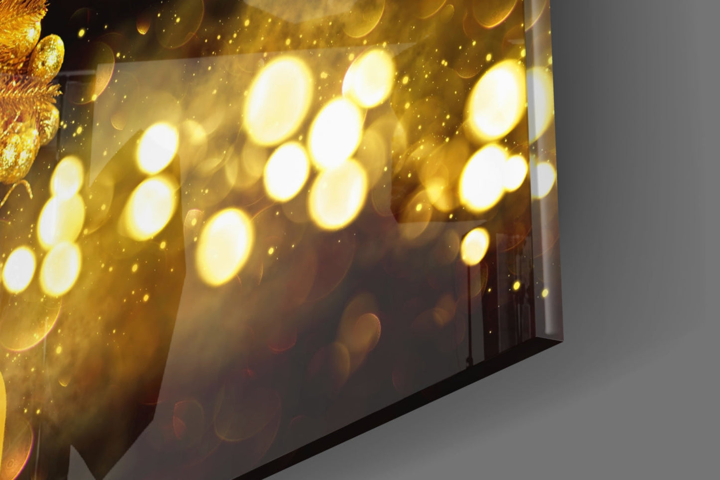 Gold Ornament Crown Woman Glass Wall Art