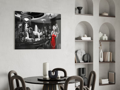 Red Dress Diner Legends Glass Wall Art