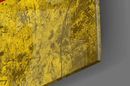 Scratched Grunge German Flag Glass Wall Art