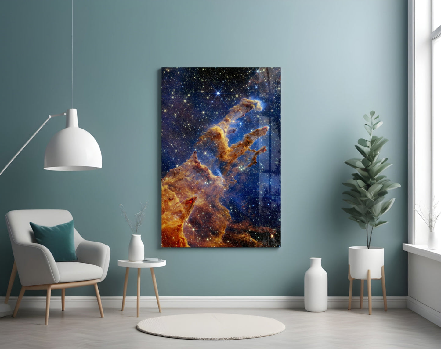 Pillars of Creation Nebula Glass Wall Art