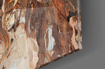 Copper Curls Woman Oil Portrait Glass Wall Art