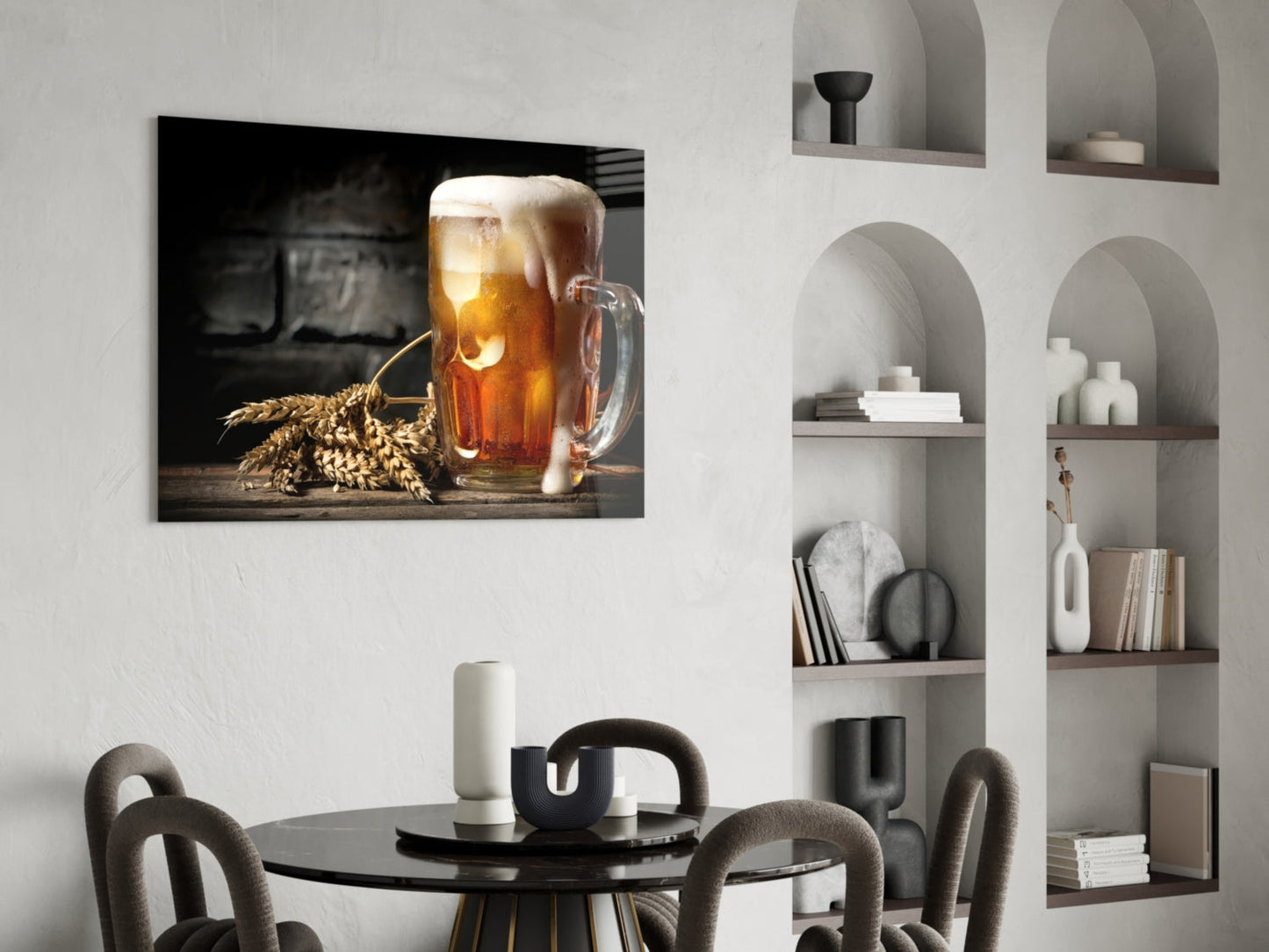 Frothy Mug And Wheat Ears Beer Glass Wall Art