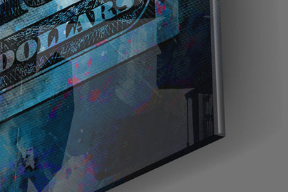 100 Dollars Glass Wall Art